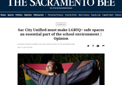 Youth Forward urges school districts to mandate LGBTQ+ safe spaces on school campuses